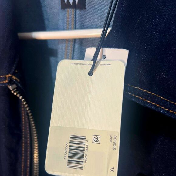 Levi's Skateboard Garage Jacket Men M Dark Wash Denim Workwear Chore Utility NWT - Picture 6 of 7